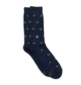 Conscious Step Socks that Protect Turtles-Navy Turtles Medium