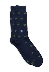 Conscious Step Socks that Protect Turtles-Navy Turtles Medium
