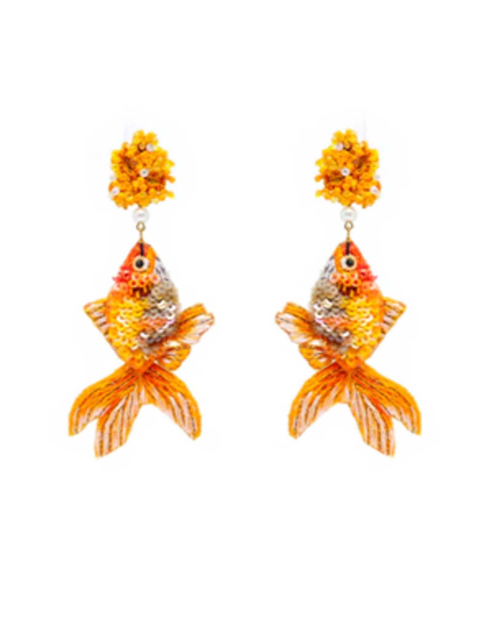 Trovelore Celestial Goldfish Earrings
