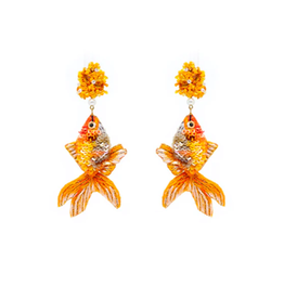Trovelore Celestial Goldfish Earrings