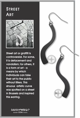 David Howell & Company Street Art Earrings- Black