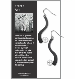 David Howell & Company Street Art Earrings- Black