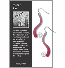 David Howell & Company Street Art Earrings- Pink