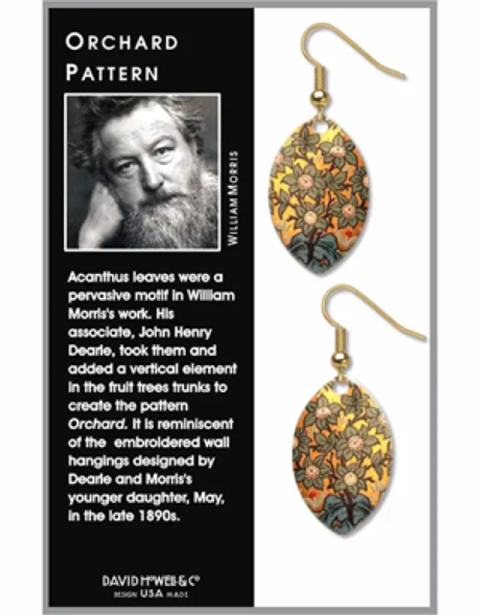 William Morris Orchard Earrrings