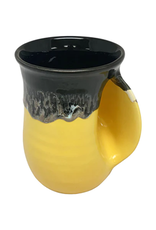 Clay in Motion Handwarmer Mug Right - Black Yellow