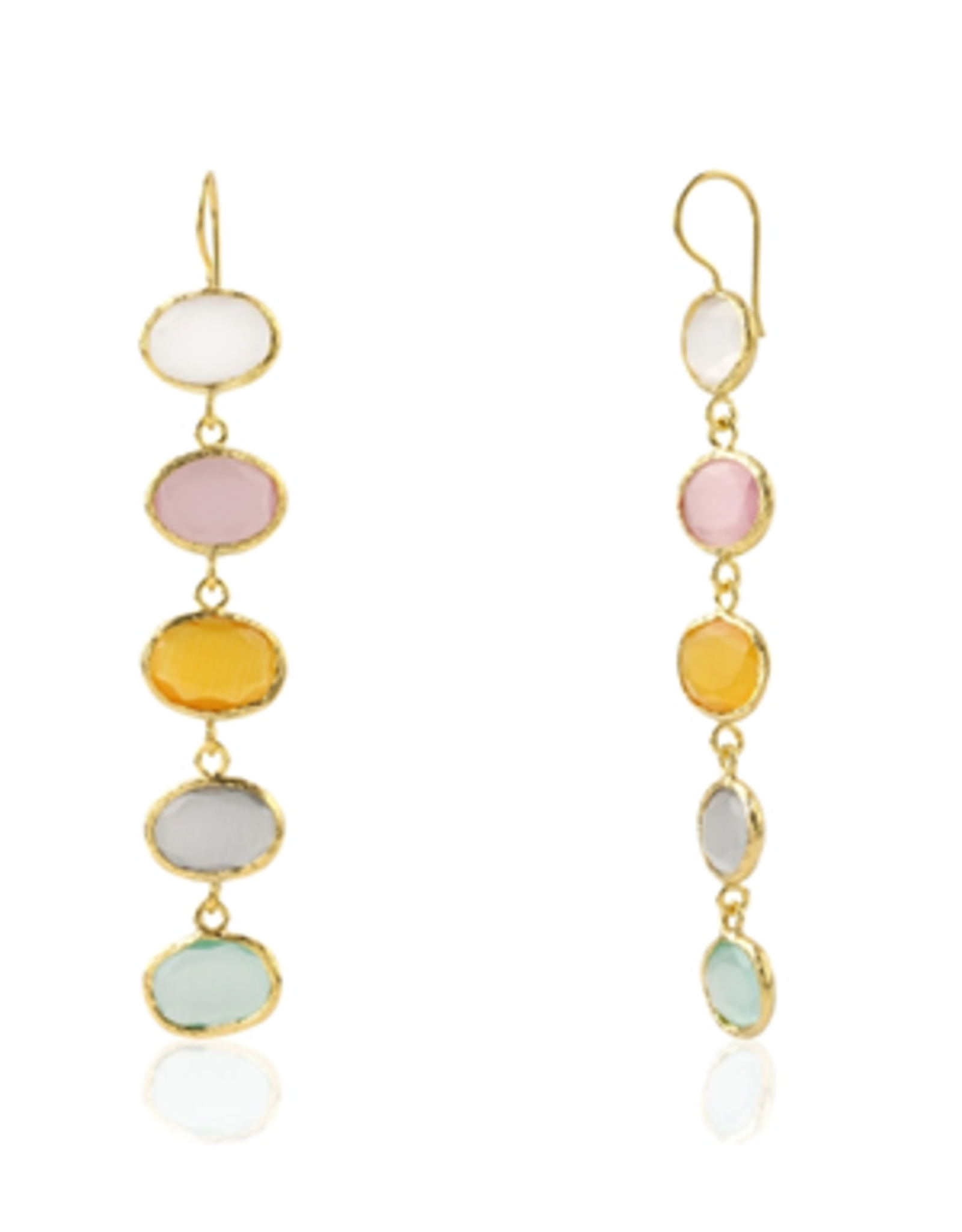 Chakarr Jewelry 5-Drop Pastel Earrings