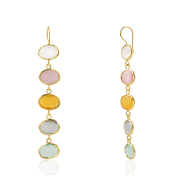 Chakarr Jewelry 5-Drop Pastel Earrings