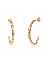 Chakarr Jewelry Gold Braided Hoops