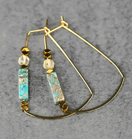 KBD Studio Trapezoid with Semi Precious Earrings