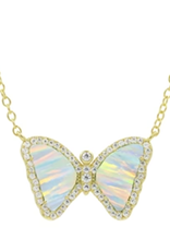 Kamaria Mini Opal Butterfly NL- White