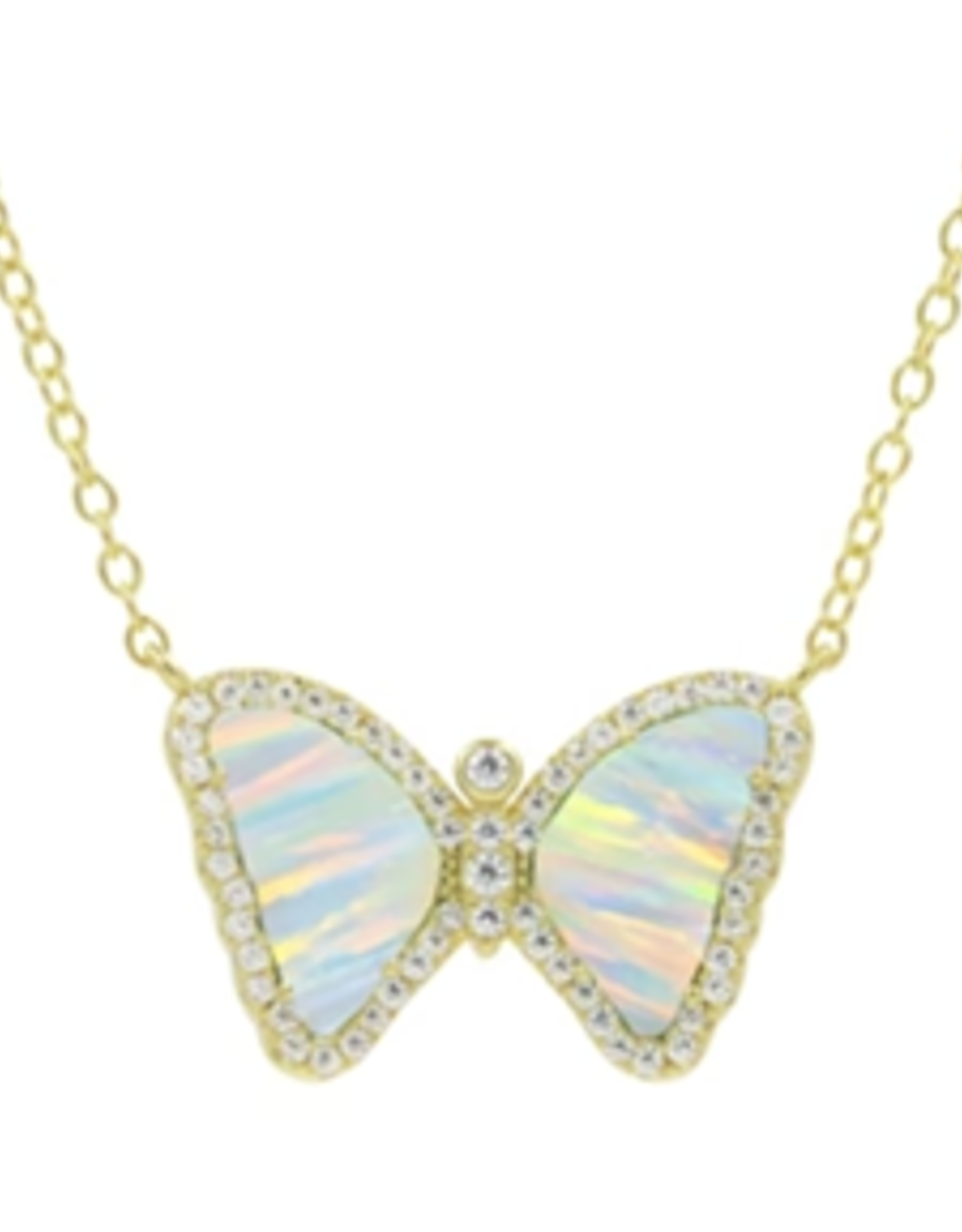 Kamaria Mini Opal Butterfly NL- White
