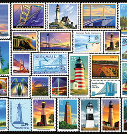 White Mountain Puzzles Lighthouses & Bridges- 1000 pc