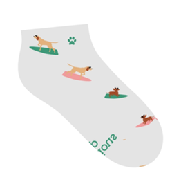 Conscious Step Ankle Socks Surfing Pups- S