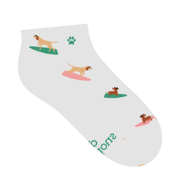 Conscious Step Ankle Socks Surfing Pups- M