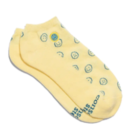 Conscious Step Ankle Socks Smiley Face- S