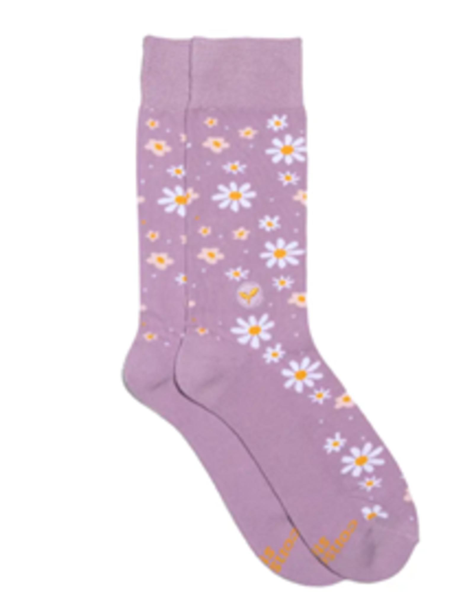 Conscious Step Socks Lavender Daisies-S