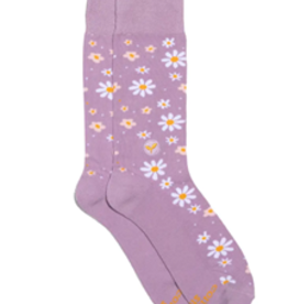 Conscious Step Socks Lavender Daisies-S