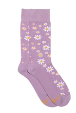 Conscious Step Socks Lavender Daisies-M