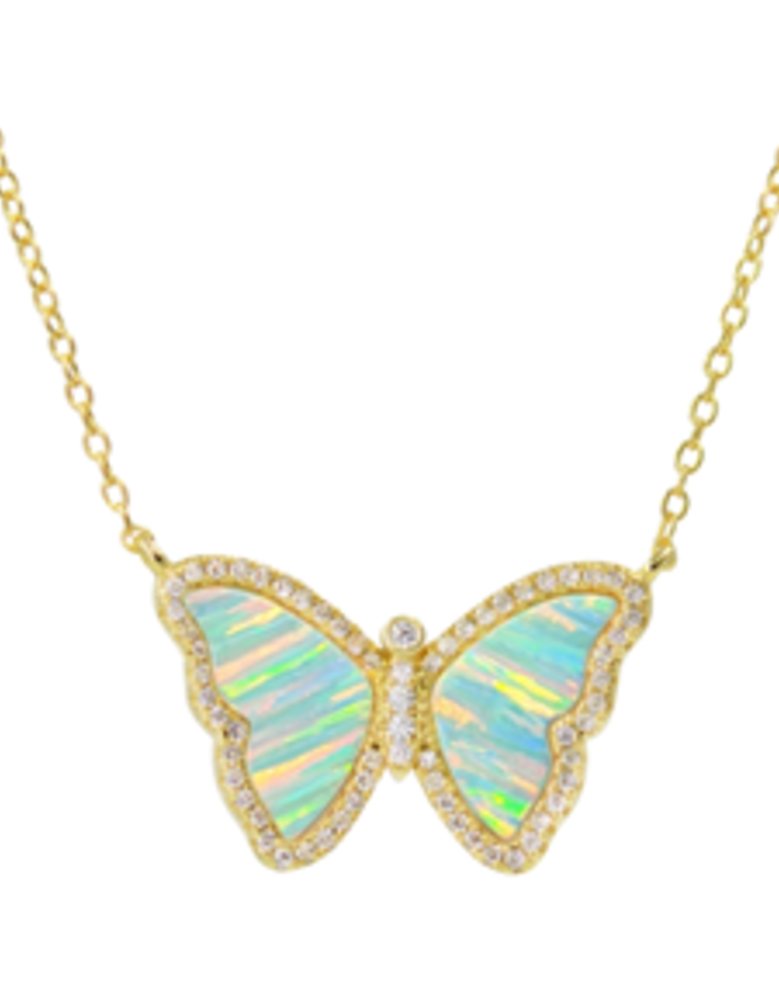 Kamaria Lt. Green Opal Butterfly  NL With Stripes