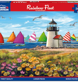 White Mountain Puzzles Rainbow Fleet- 500 pc