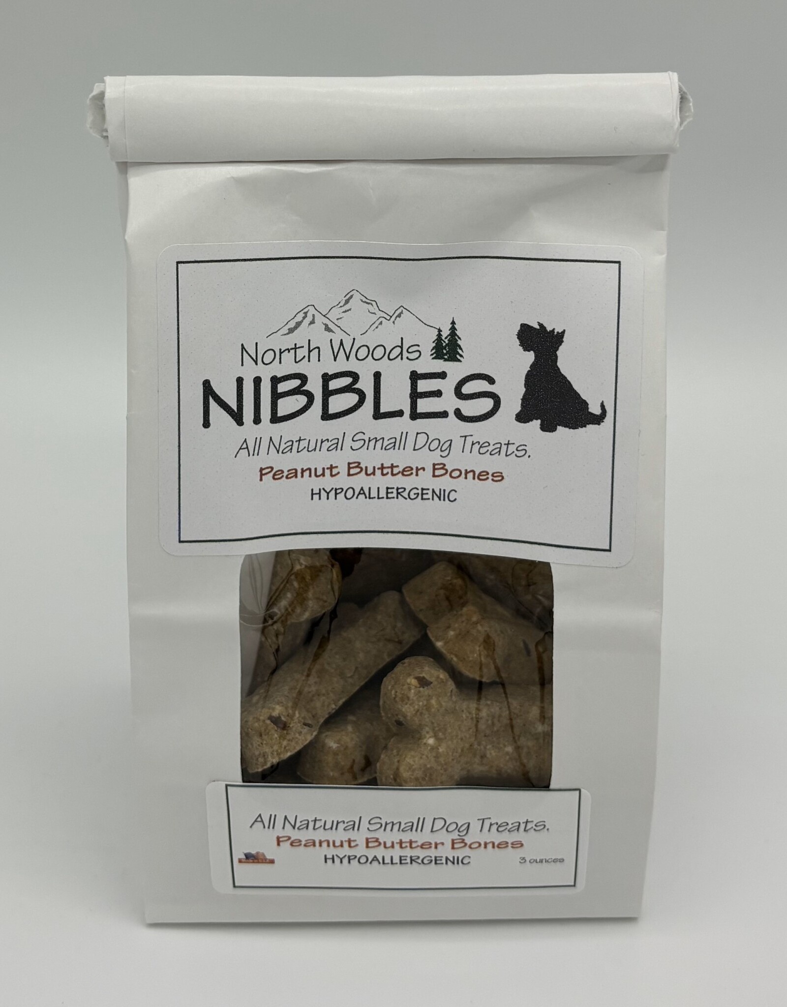 North Woods Animal Treats Peanut Butter Bones 3 oz