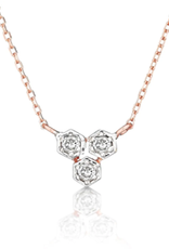 3 Bezel Set Dia .06 CT Necklace - DIA3
