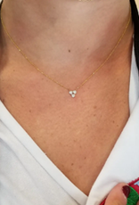 3 Bezel Set Dia .06 CT Necklace - DIA3