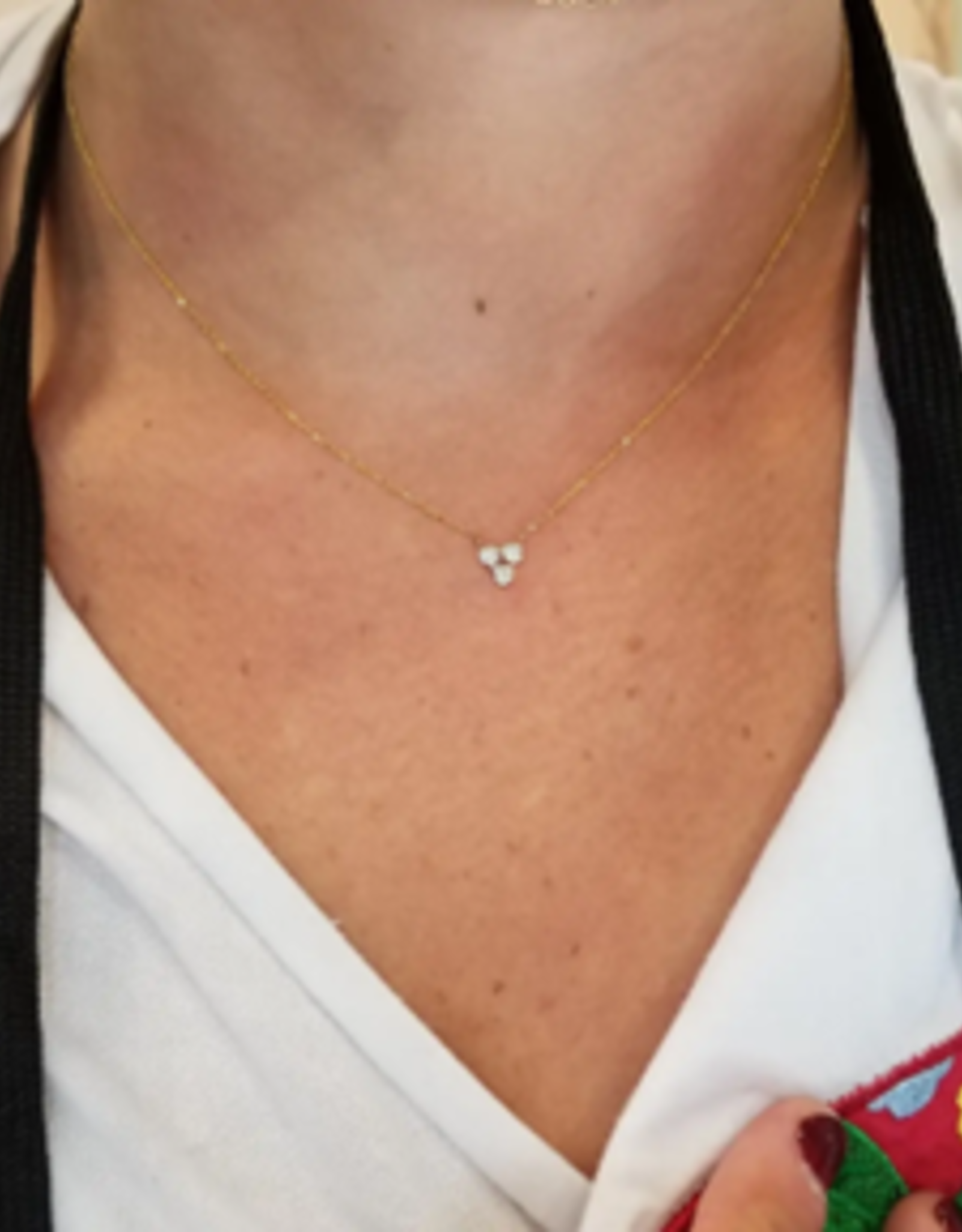 3 Bezel Set Dia .06 CT Necklace - DIA3