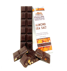 Phillips Chocolates Dark Almond Sea Salt Bar