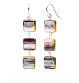 Stefanie Wolf Designs Trilogy Triple Tile Earrings- Wampalyke