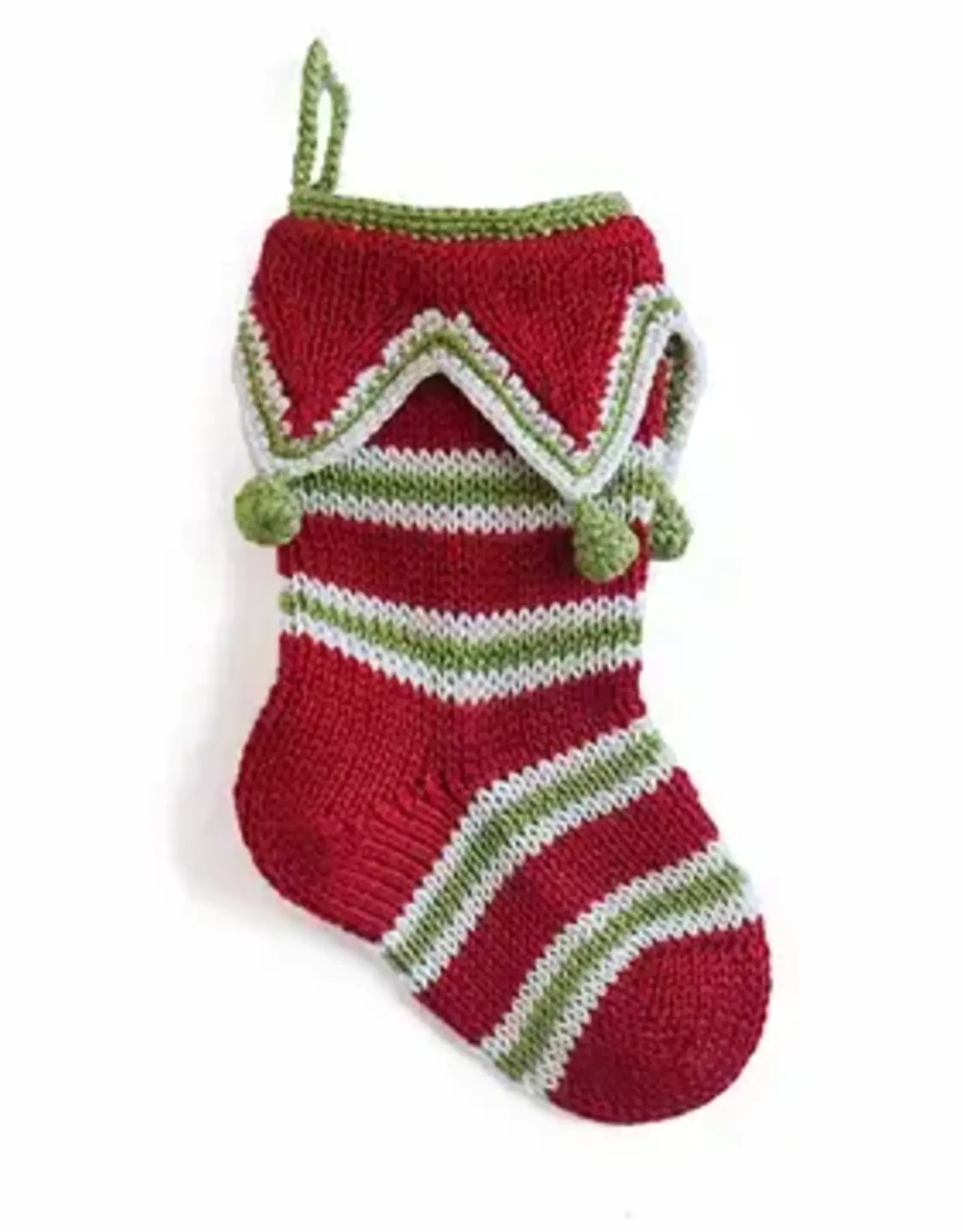 Melange Collection Mini Elf Cuff Stocking, Red  7"