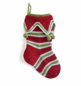 Melange Collection Mini Elf Cuff Stocking, Red  7"