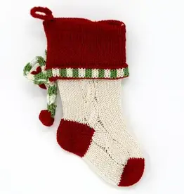 Melange Collection Mini Cable Bow Stocking, 7"