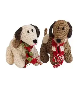 Melange Collection Crochet Spotted Dog Ornament