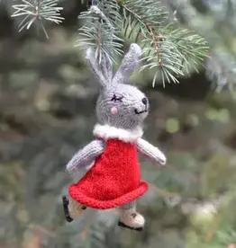 Melange Collection Ice Skating Bunny Ornament