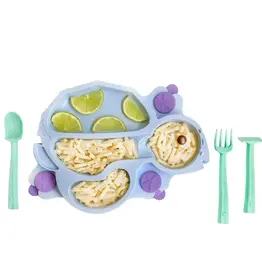 Constructive Eating Blue Turtle Set