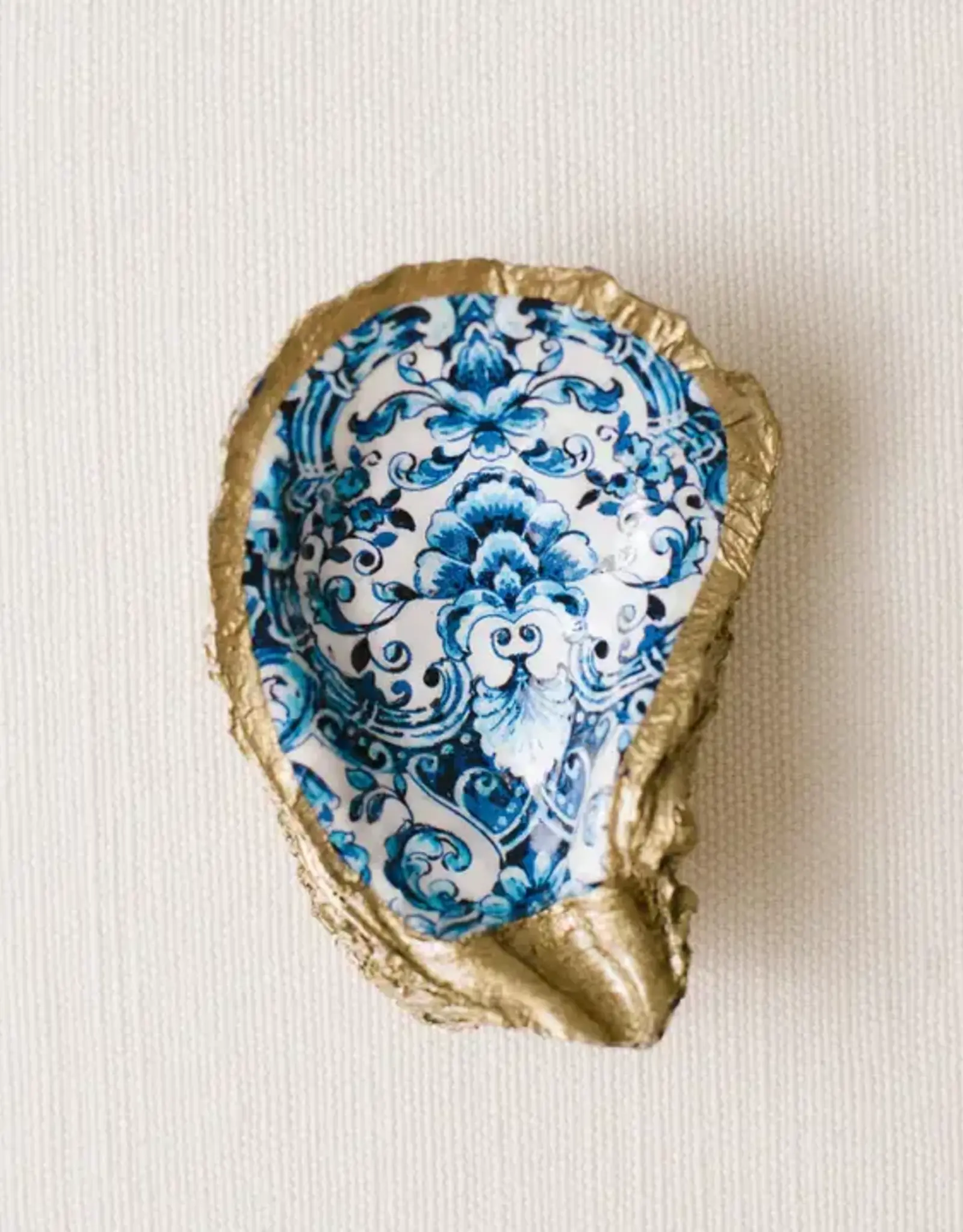 Grit + Grace Oyster Dish - Indigo Floral