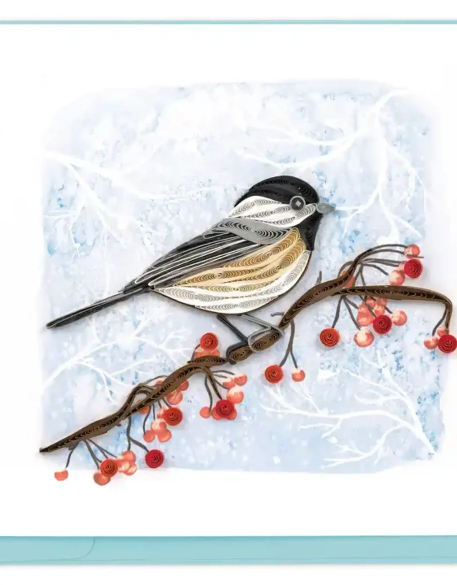 Quilling Cards Winter Chickadee Quill Card
