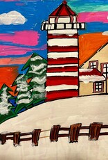 Create Winter Lighthouse Sunset