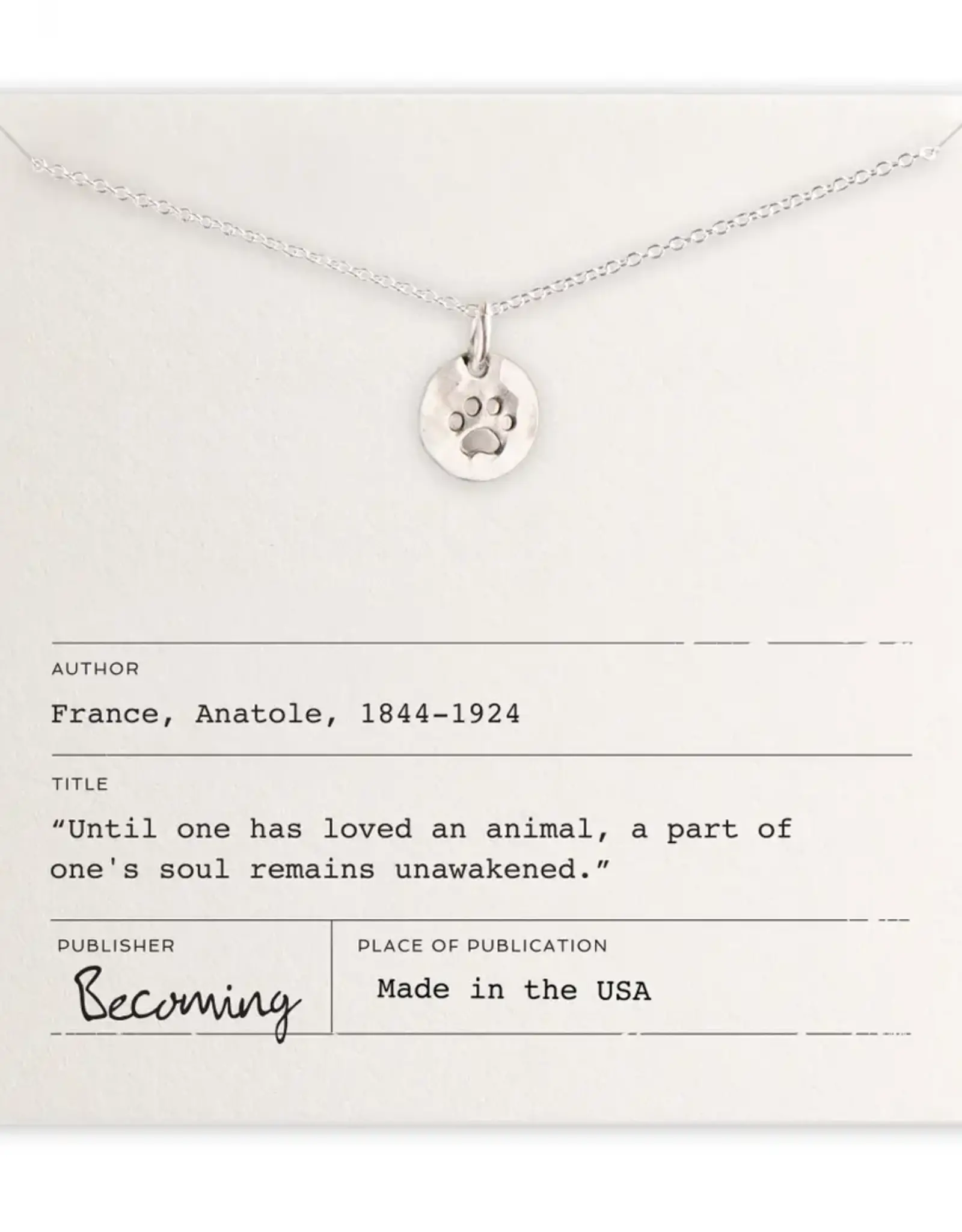 Becoming Jewelry Pawprint- SS