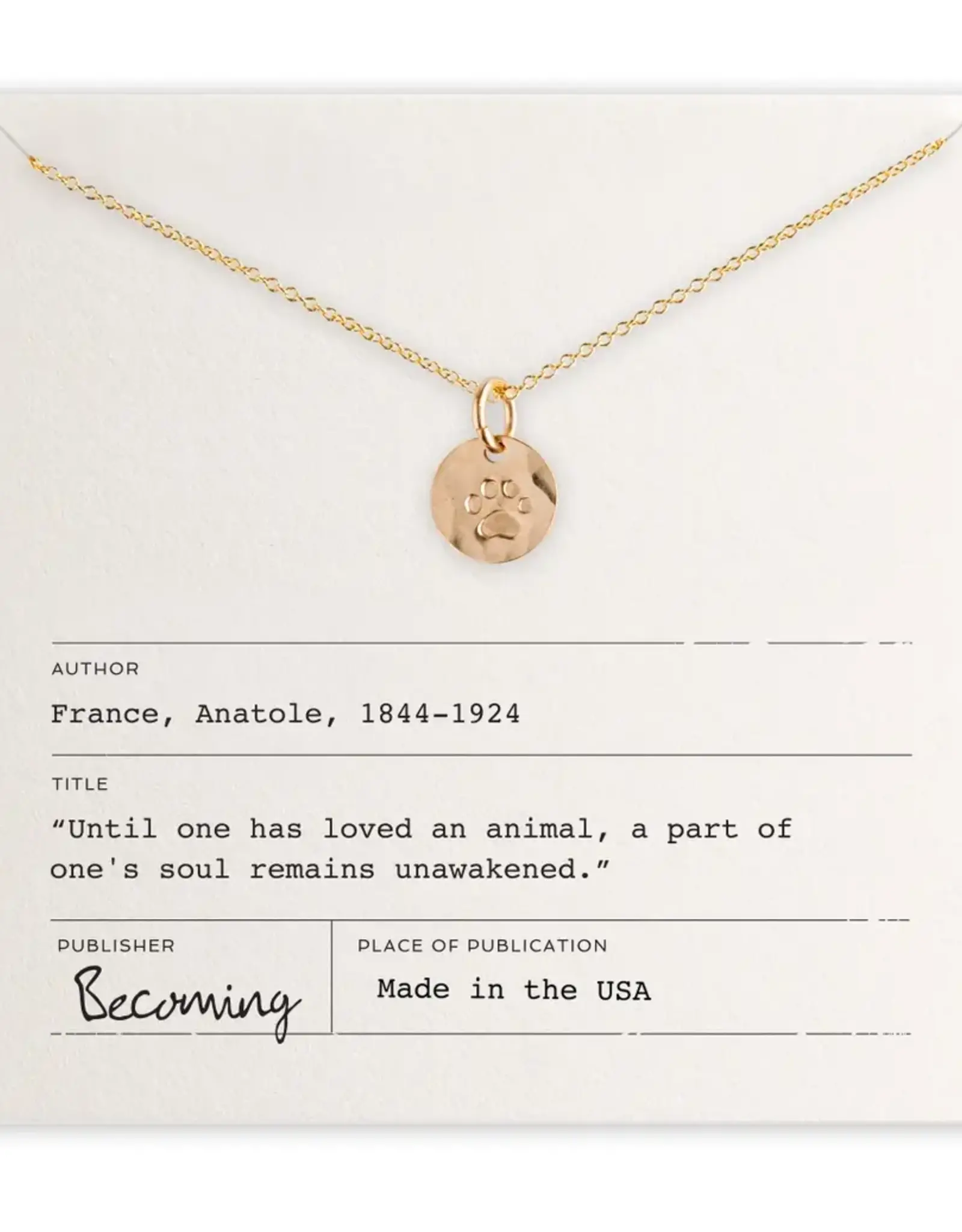 Becoming Jewelry Pawprint- GF