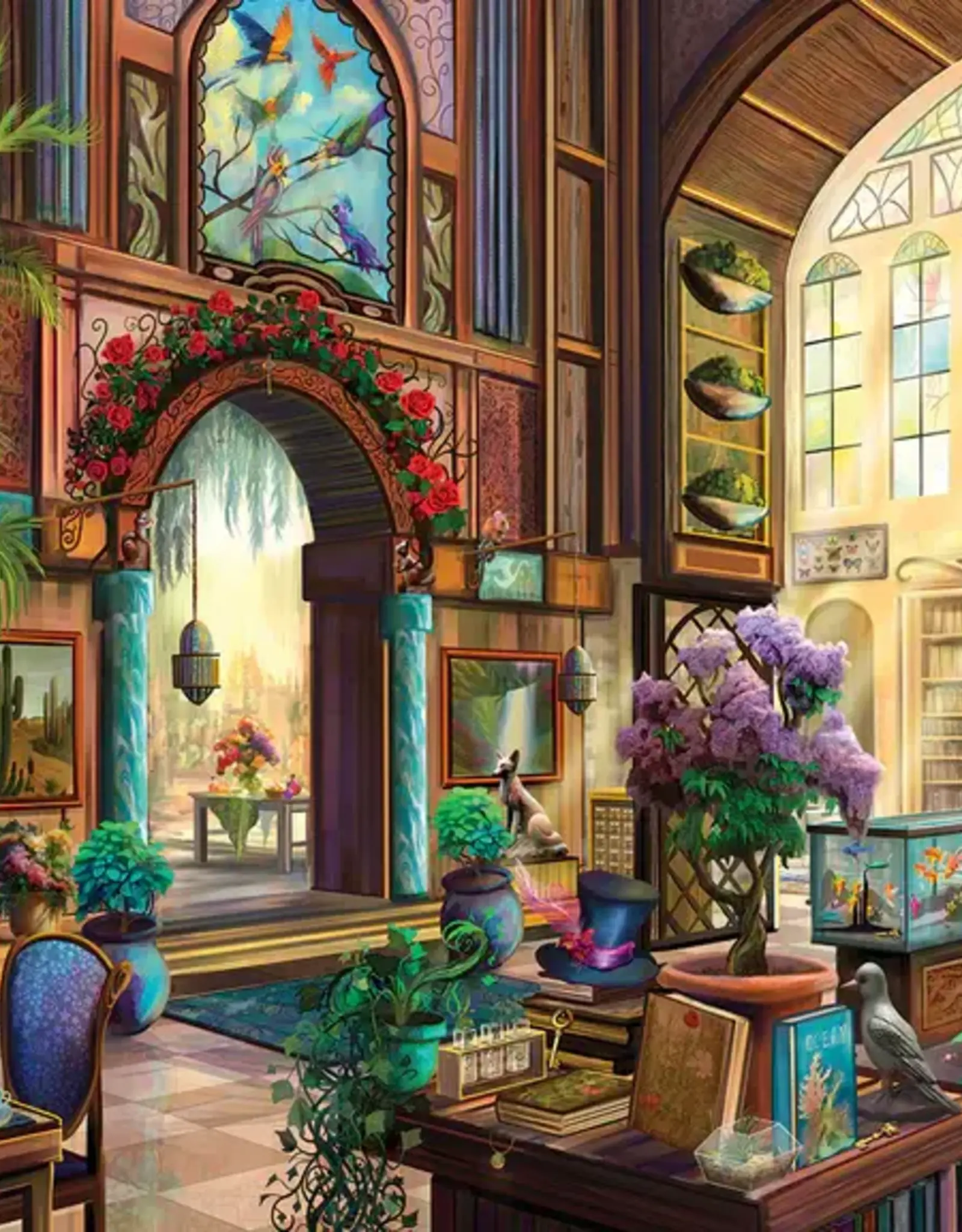 White Mountain Puzzles Botanical Library - 1000pc