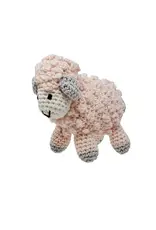 Melange Collection Little Crochet Baby Lamb- Pink