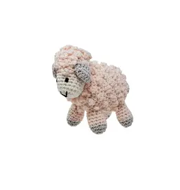Melange Collection Little Crochet Baby Lamb- Pink