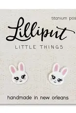 Lilliput White Bunny Earrings