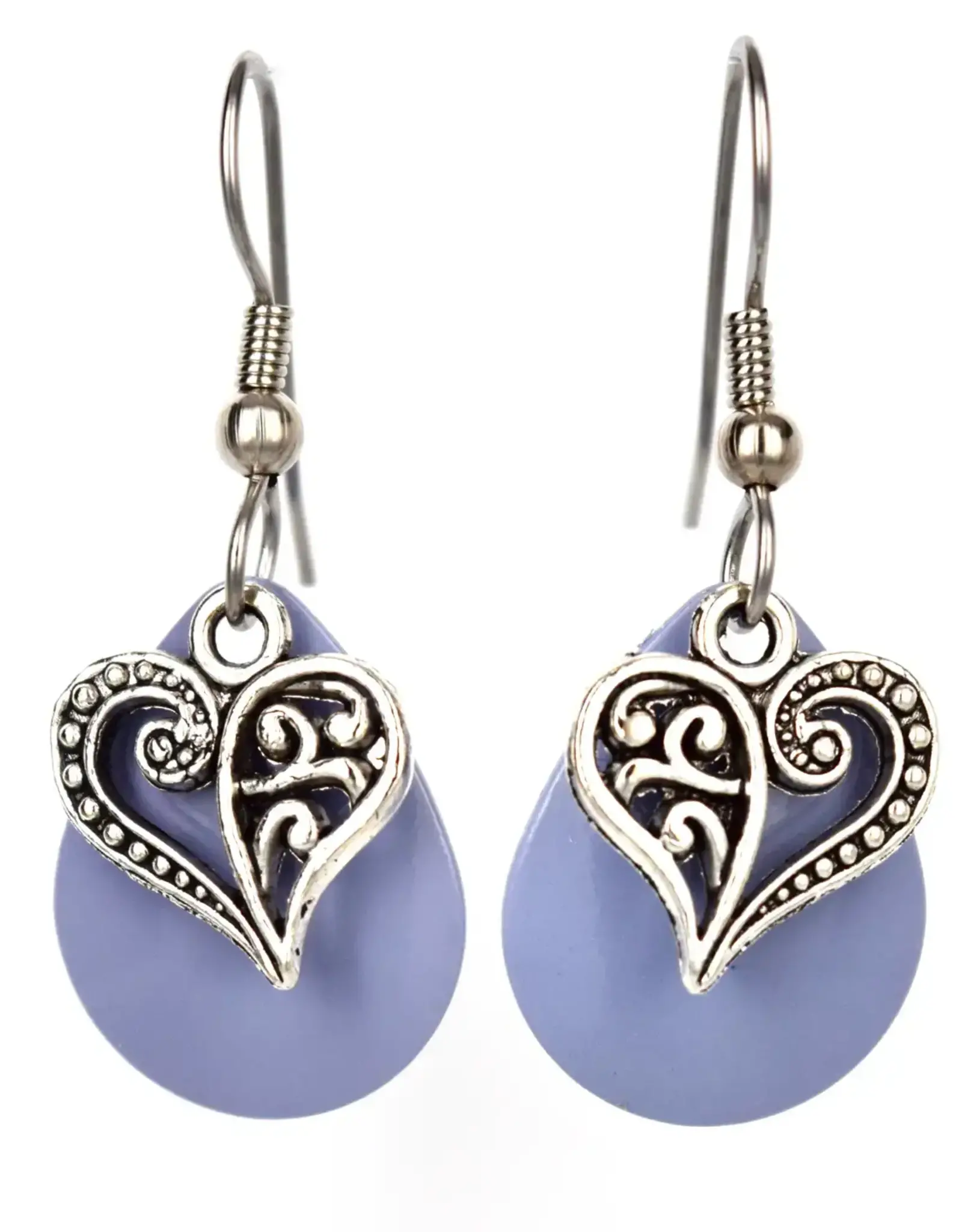 Eye Catching Jewelry Lavender Heart Earring LD821