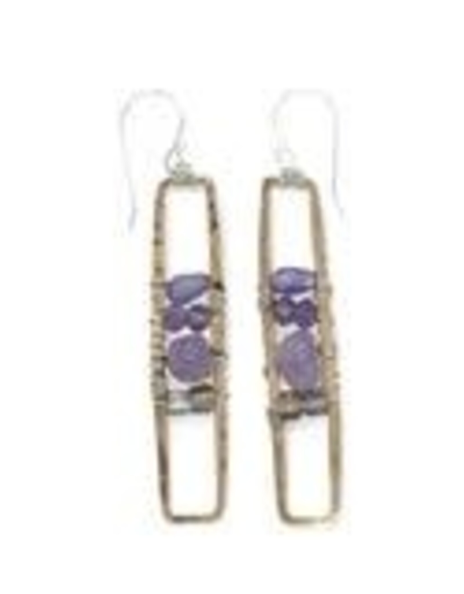 Art By Any Means Jewelry Lilac Rectangle Earrings E84025