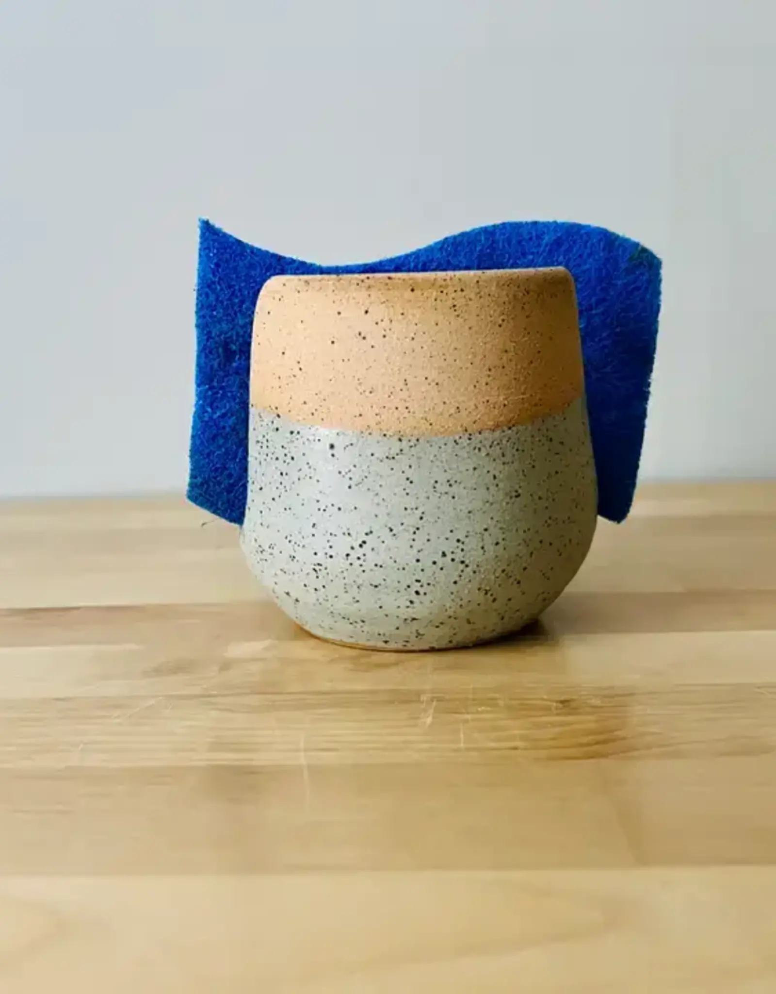 Hands On Ceramics Sponge Holder- Speckled Mint