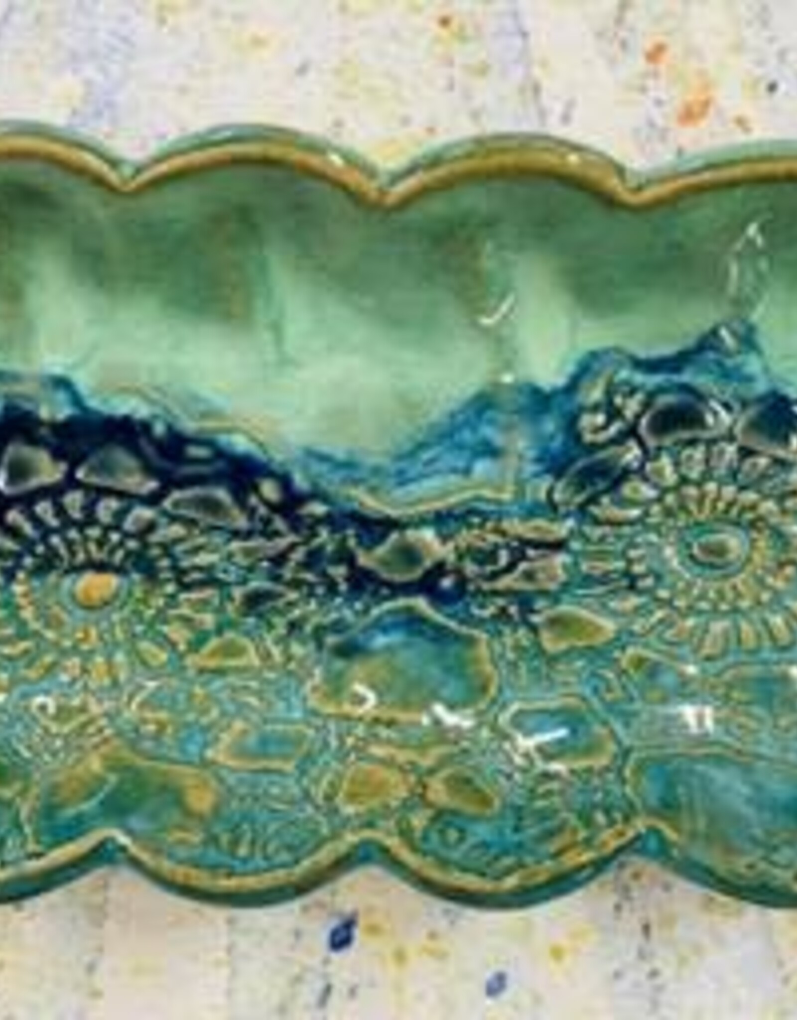 Clarkware Pottery Pickle Tray- Ocean