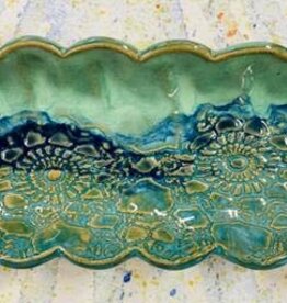 Clarkware Pottery Pickle Tray- Ocean